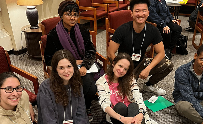 Group of students on a retreat